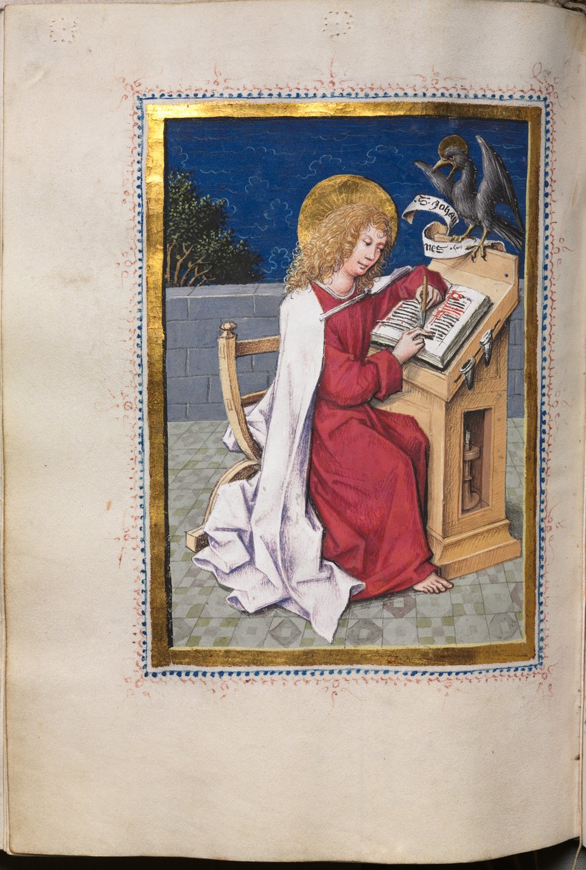 Kniha evangelií s portréty evangelistů: Svatý Jan od Hausbuch Master
