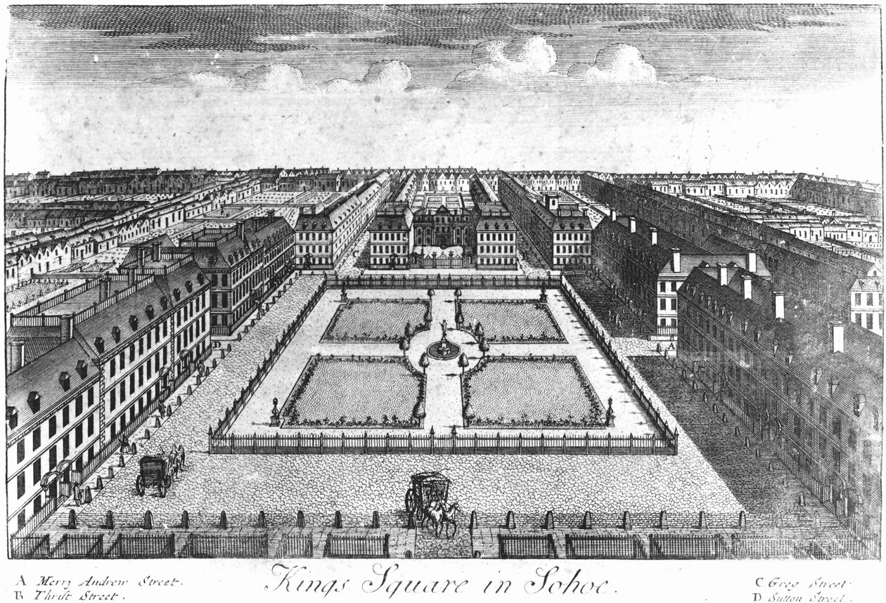 Kings Square Soho, 1720-30 od Haynes King