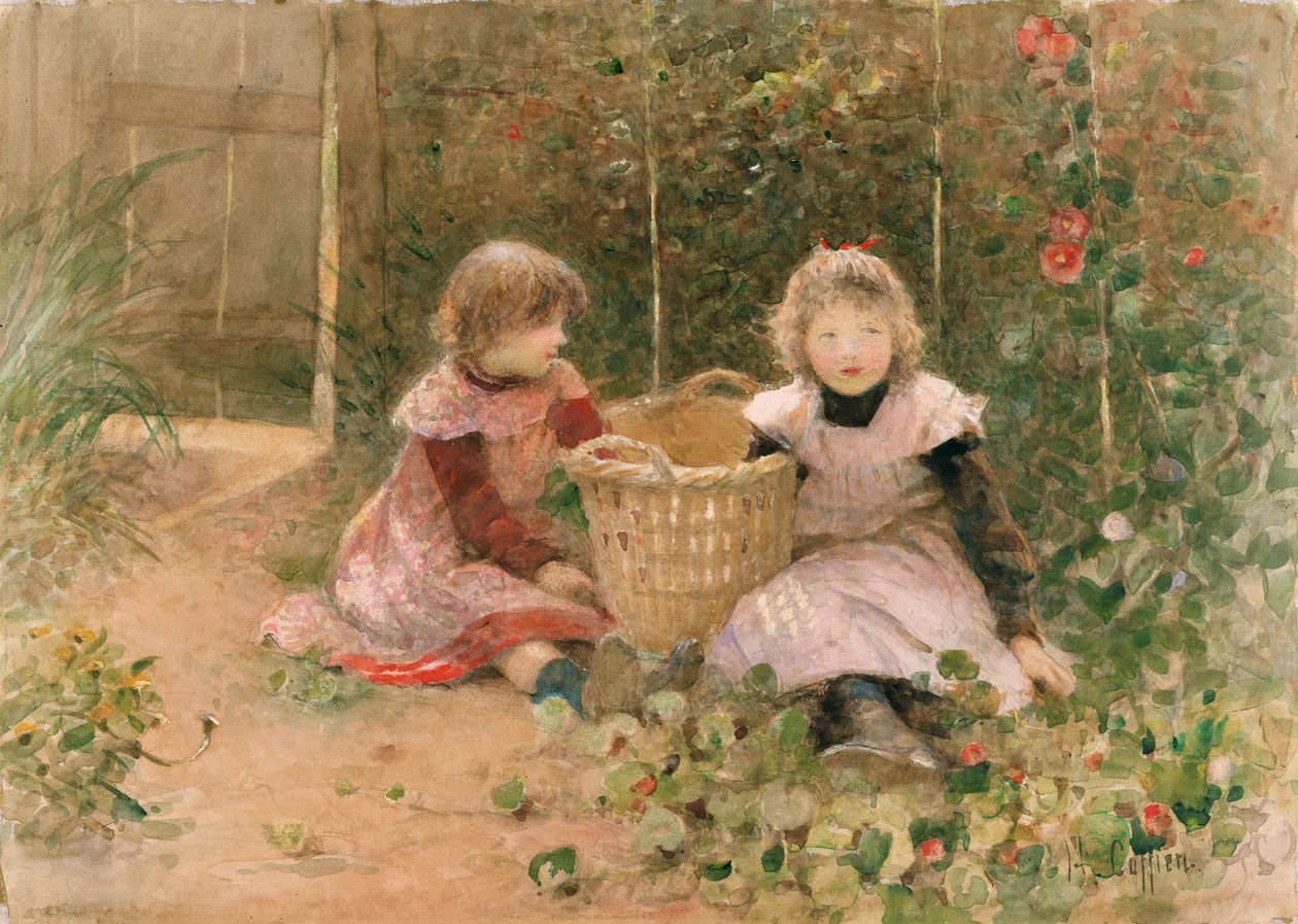 The Strawberry Patch (wc na papíře) od Hector Caffieri