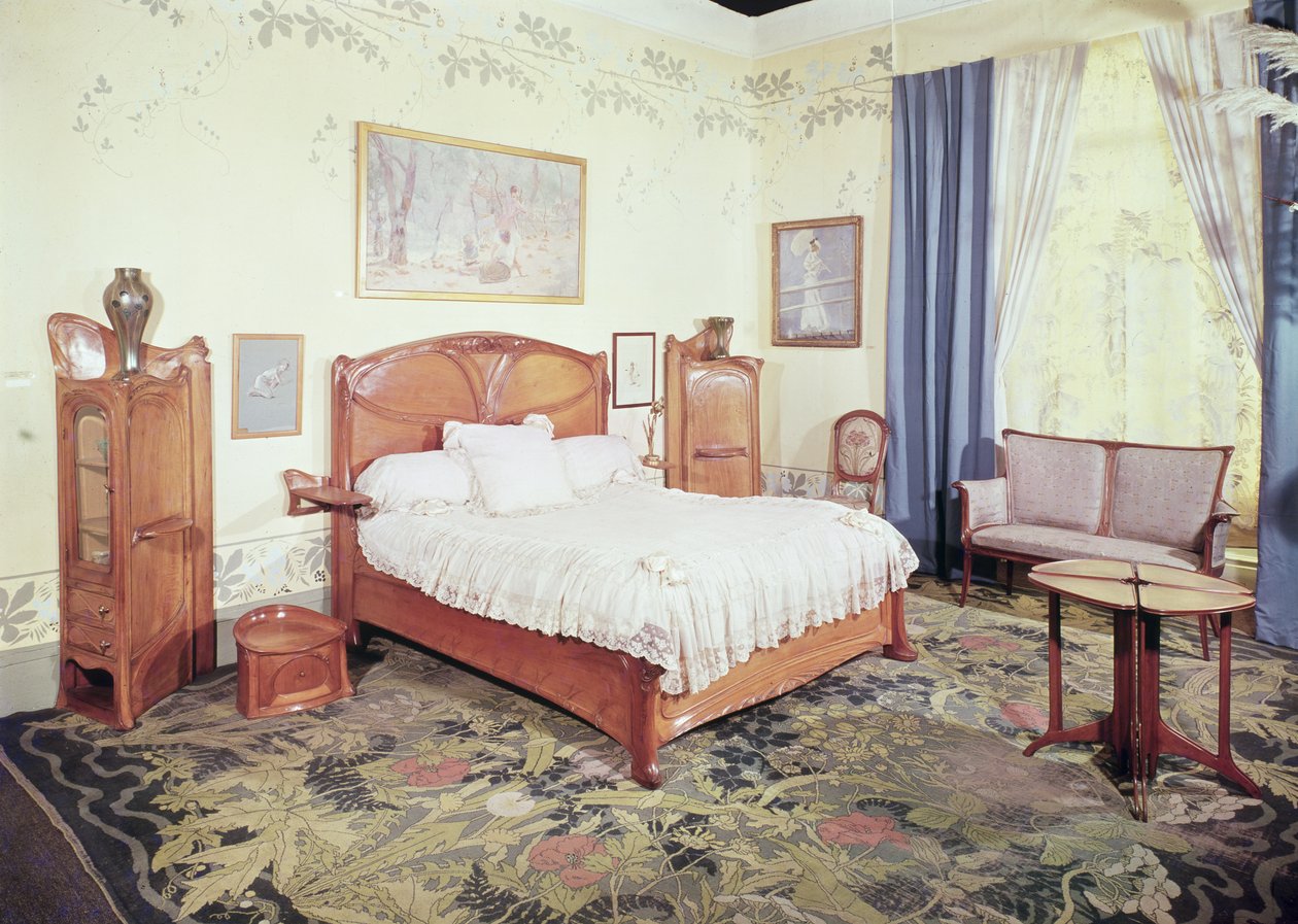 Secesní ložnice, cca 1900 od Hector Guimard