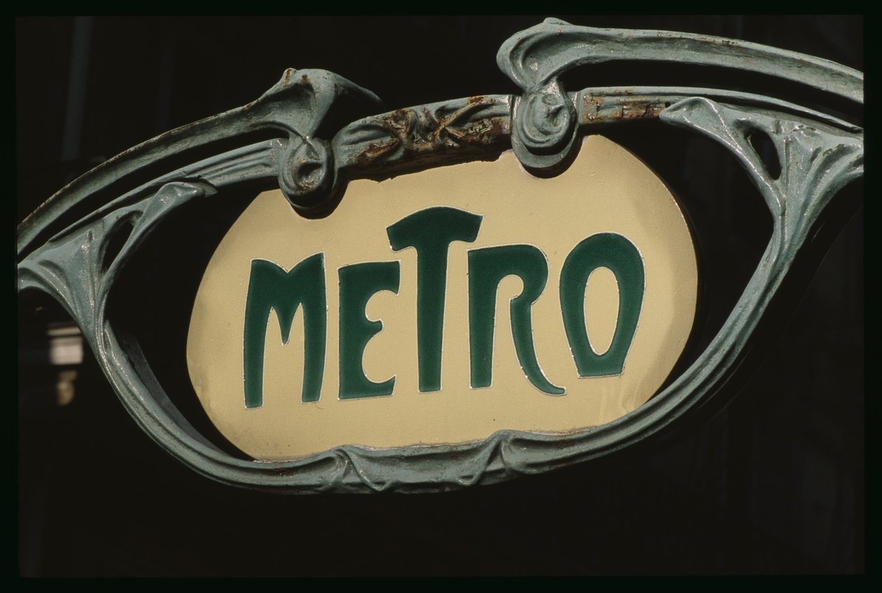 Vchod do metropolitní stanice (železo) od Hector Guimard