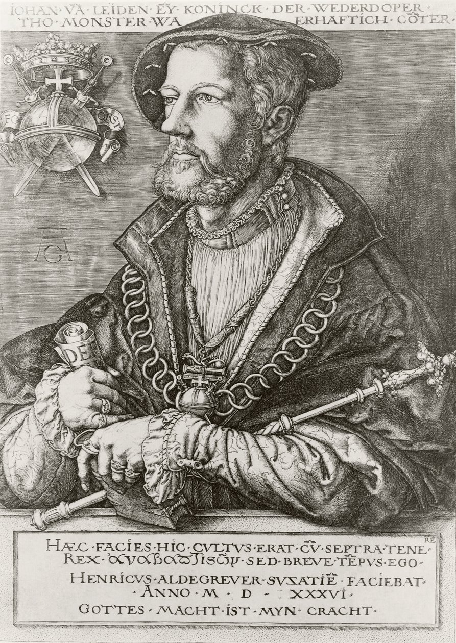 Jan z Leidenu od Heinrich Aldegrever