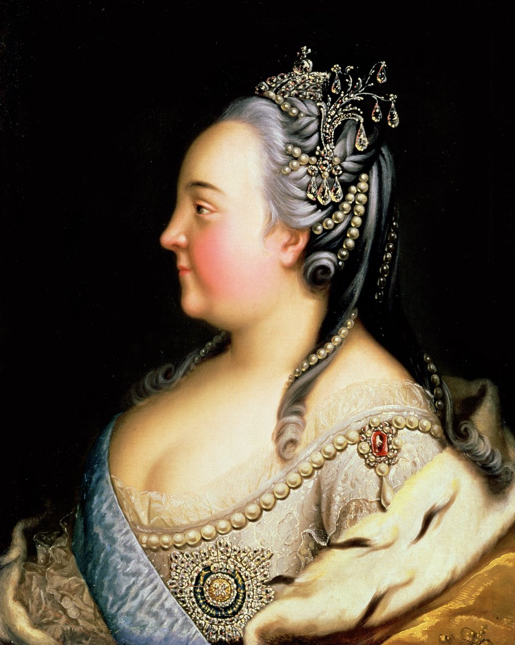 Portrét Alžběty Petrovny (1709-62) ruské císařovny, kolem roku 1768 od Heinrich Buchholz