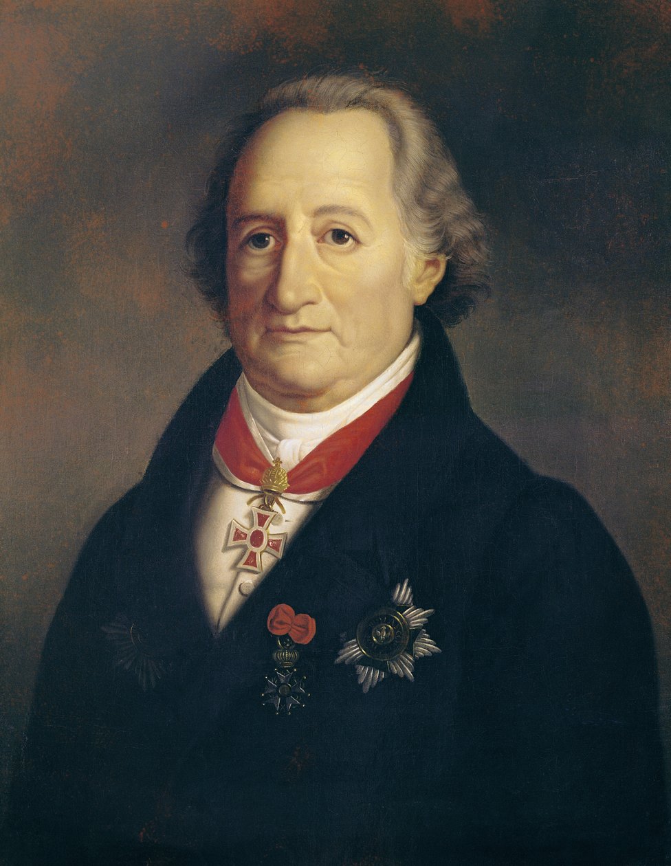 Portrét Johanna Wolfganga von Goethe (1749-1832) s dekoracemi od Heinrich Cristoph