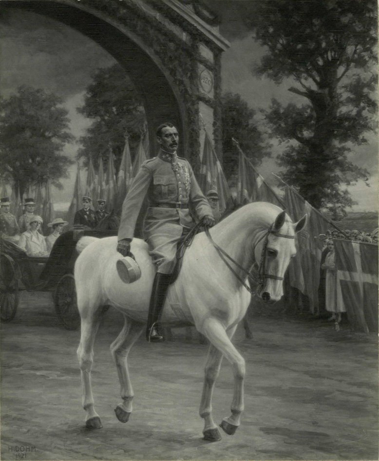 Christian X jede přes hranici 1920 po znovusjednocení od Heinrich Dohm
