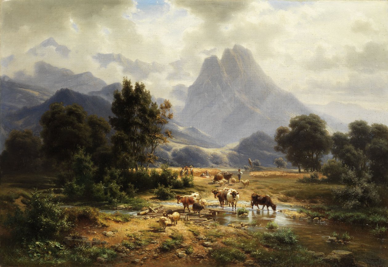 Horská krajina od Heinrich Hofer