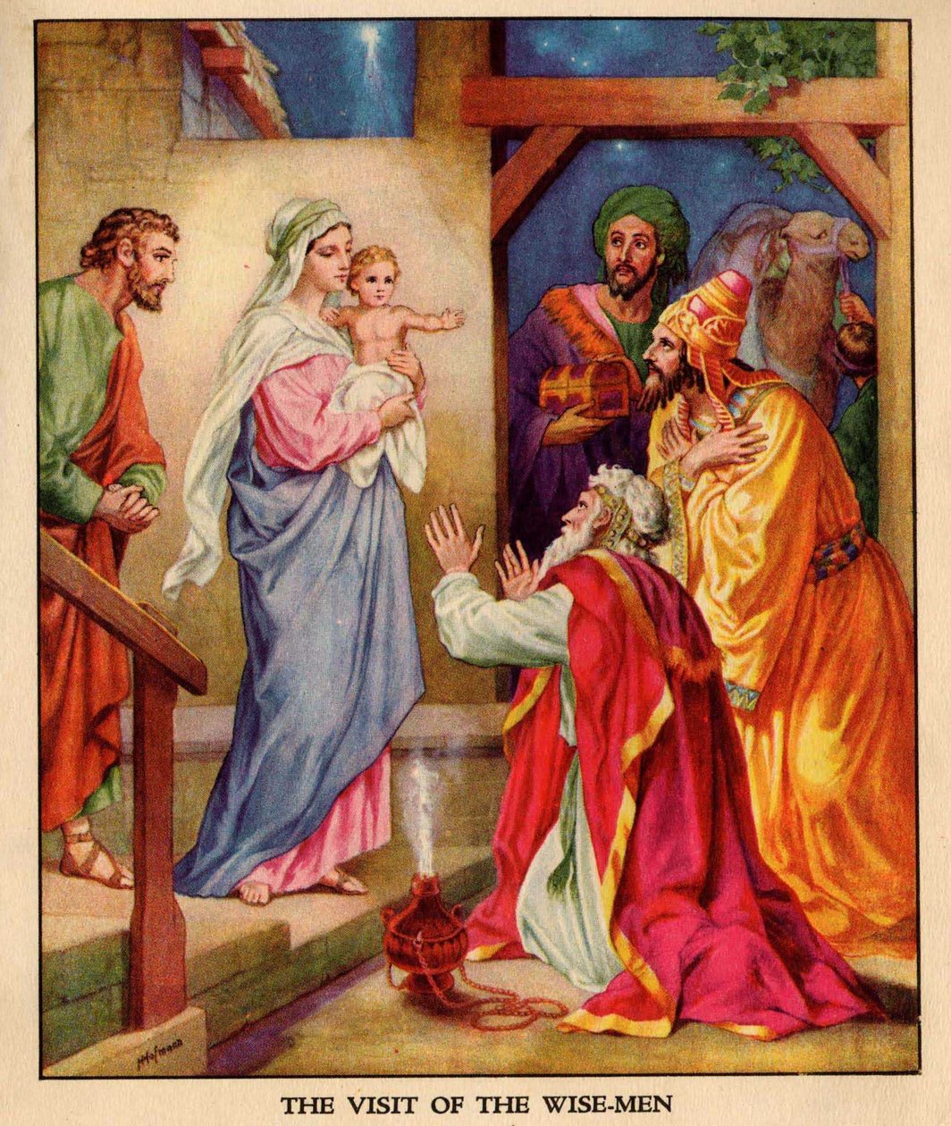 Narození Ježíše s návštěvou Magi od Heinrich Karl Hofmann