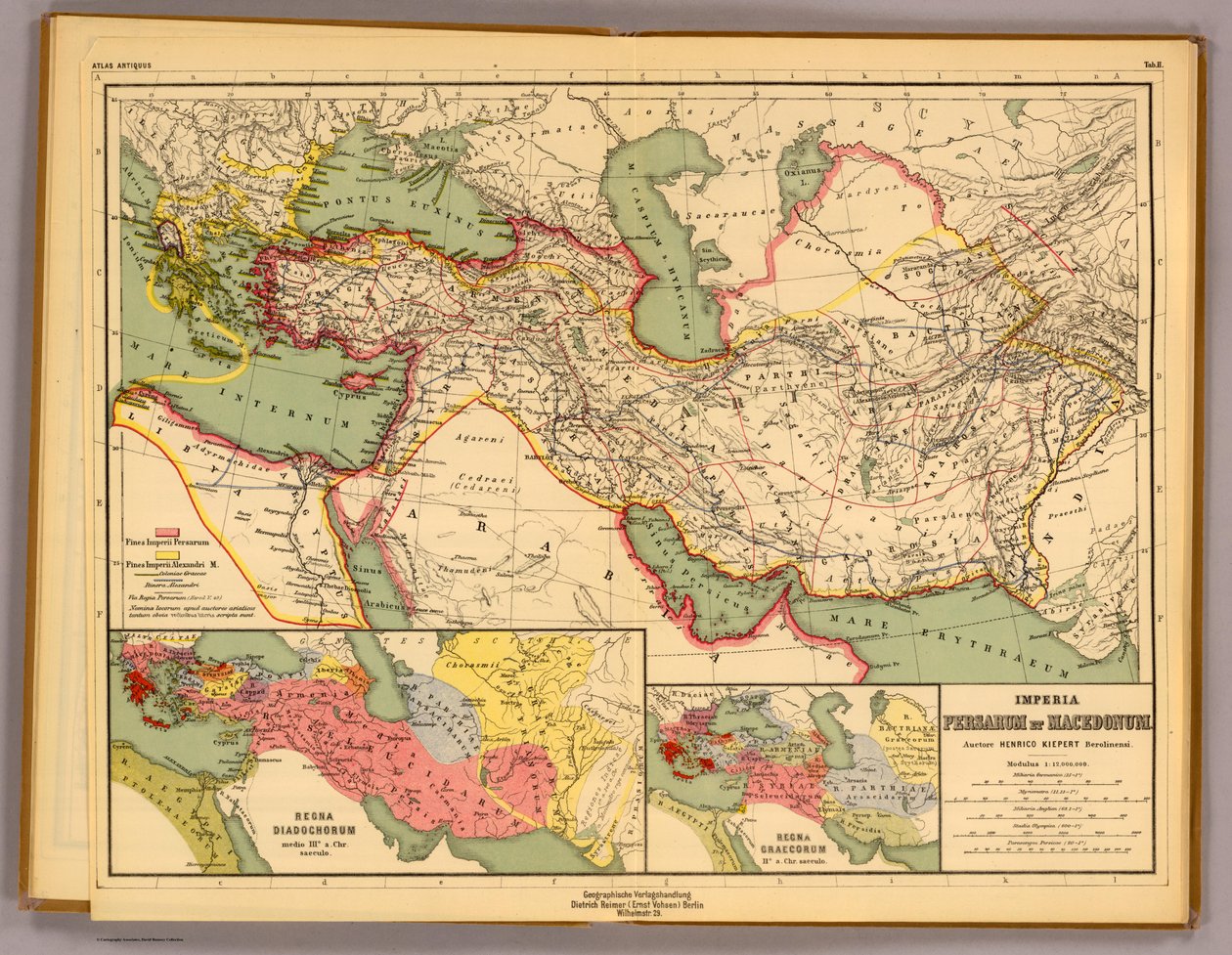 Empires of the Persians and Macedones. od Heinrich Kiepert