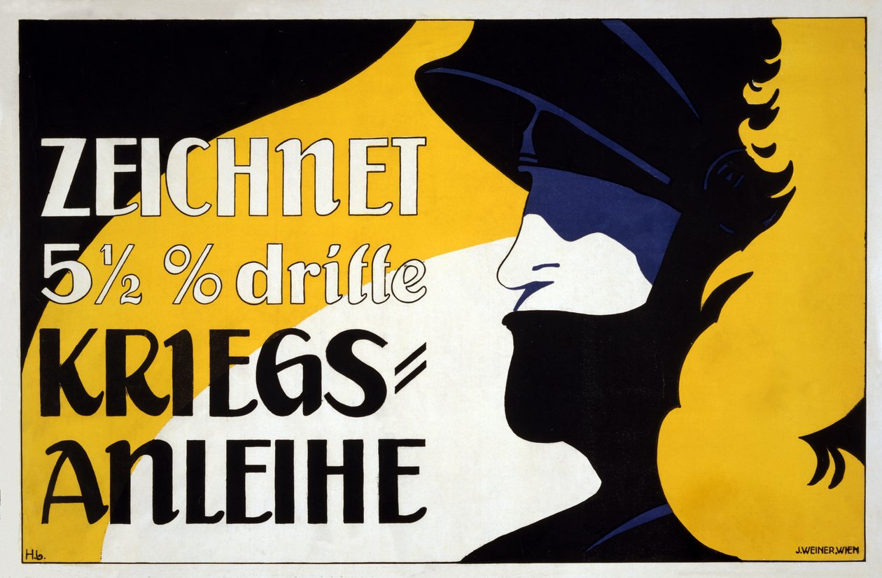 Upisuje 5 12 třetí válečný dluhopis, pub. 1917 od Heinrich and Urban Lefler