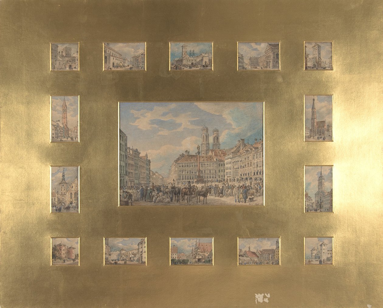 Patnáct architektonických předmětů: Pohledy na Mnichov, 1835. od Heinrich Adam