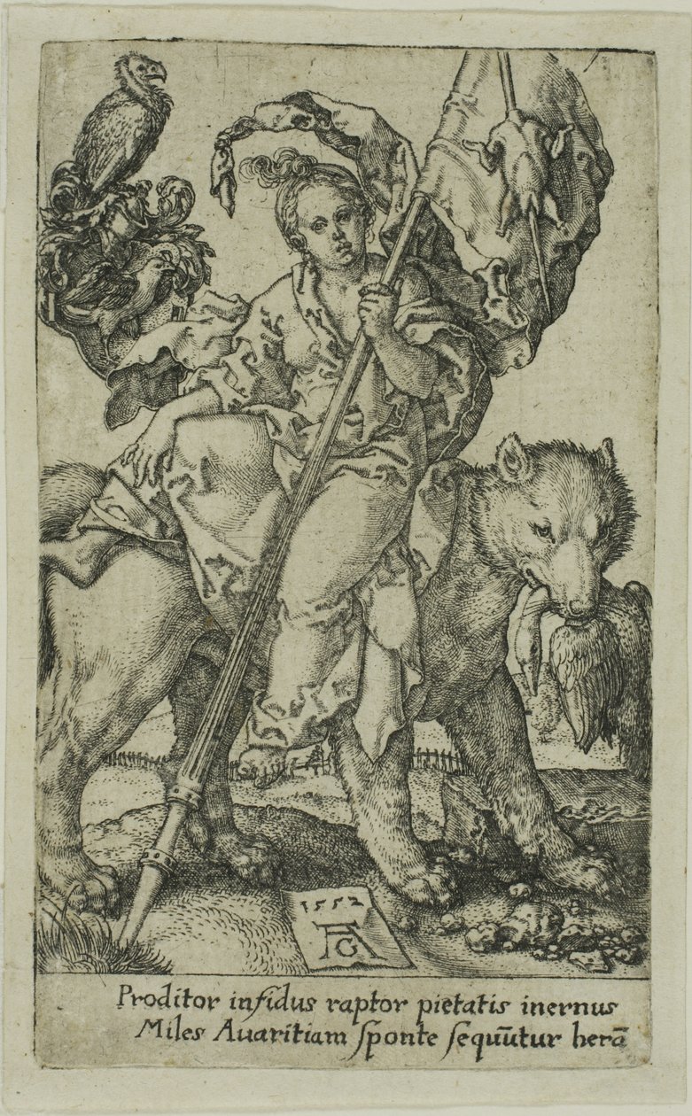 Lakomost, od Neřestí od Heinrich Aldegrever