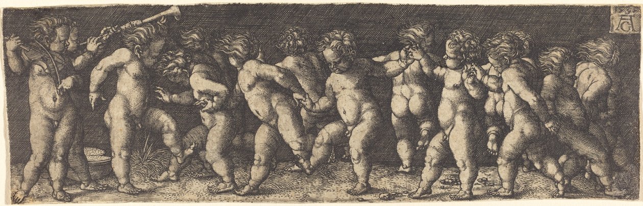 Tančící děti od Heinrich Aldegrever