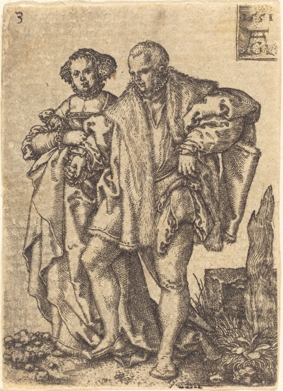 Taneční pár od Heinrich Aldegrever