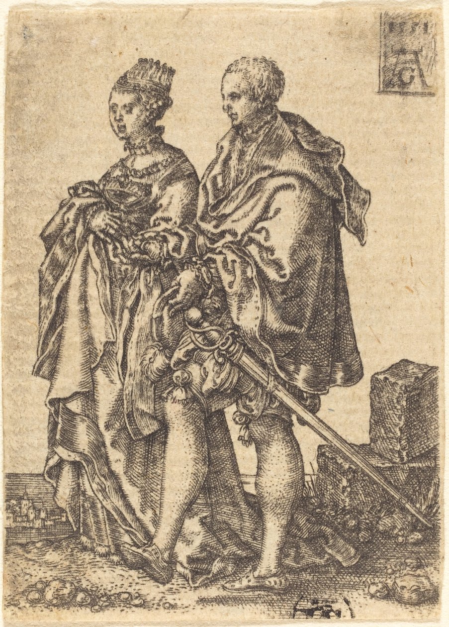 Taneční pár od Heinrich Aldegrever
