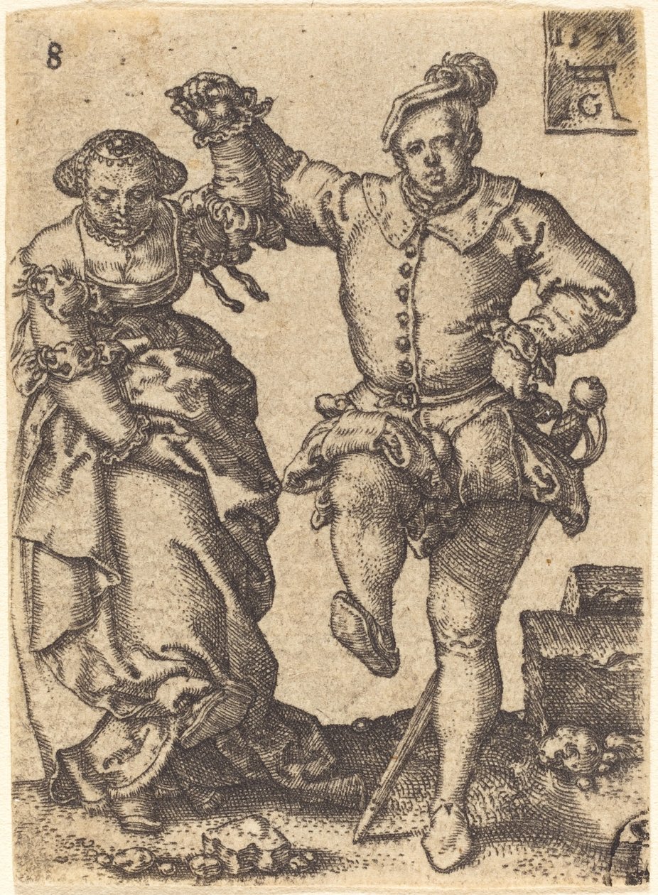 Taneční pár od Heinrich Aldegrever