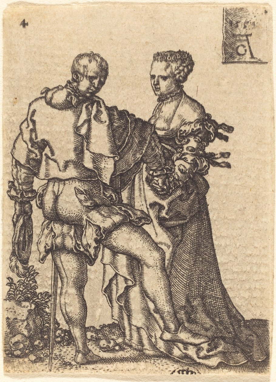 Taneční pár od Heinrich Aldegrever
