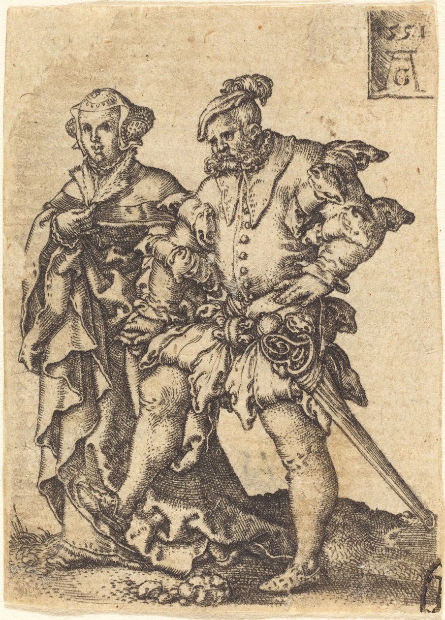 Taneční pár, 1551. od Heinrich Aldegrever