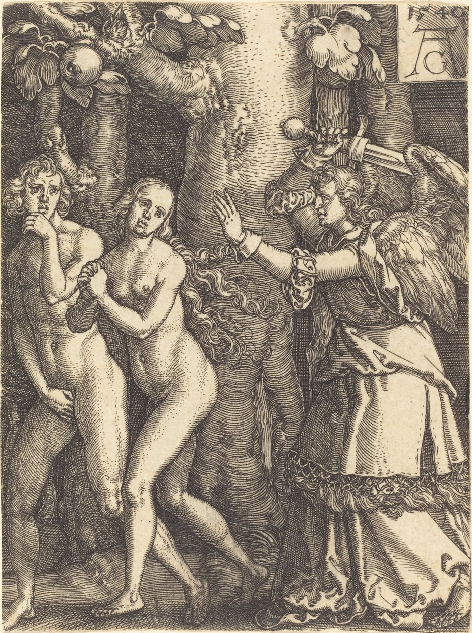 Vyhnání z ráje, 1540. od Heinrich Aldegrever