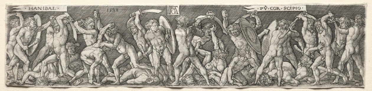 Hannibal bojující se Scipionem od Heinrich Aldegrever