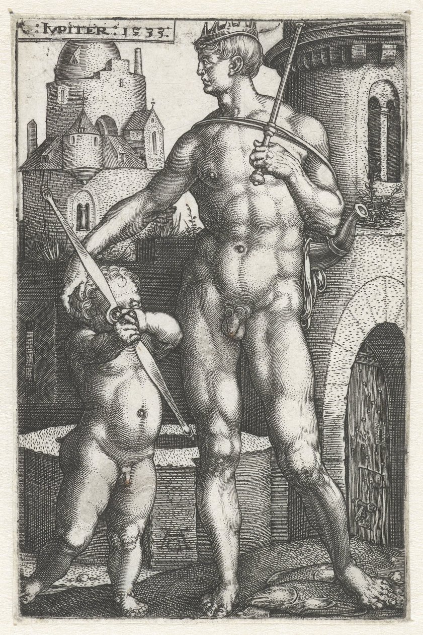 Jupiter (název na objektu) Sedm planet (název série) od Heinrich Aldegrever