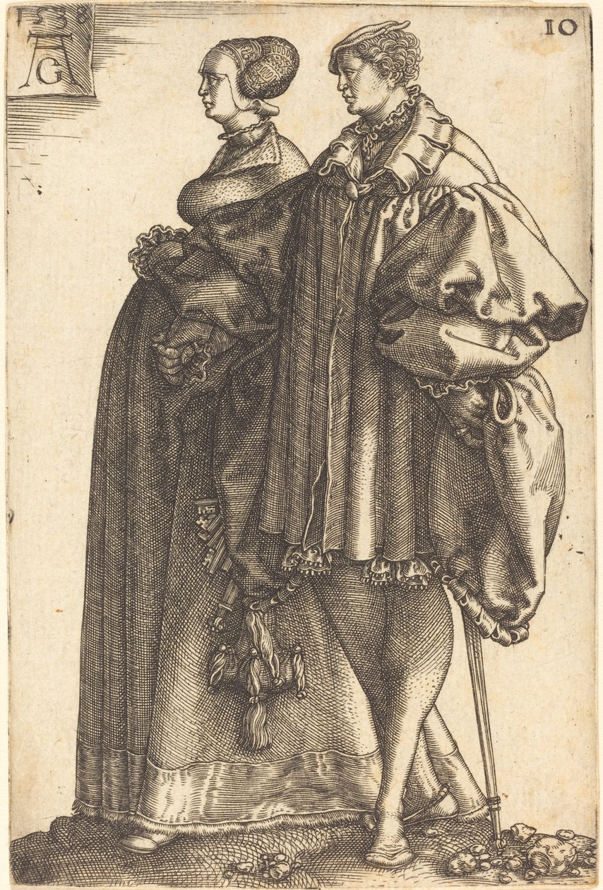 Velké svatební tanečnice, 1538. od Heinrich Aldegrever