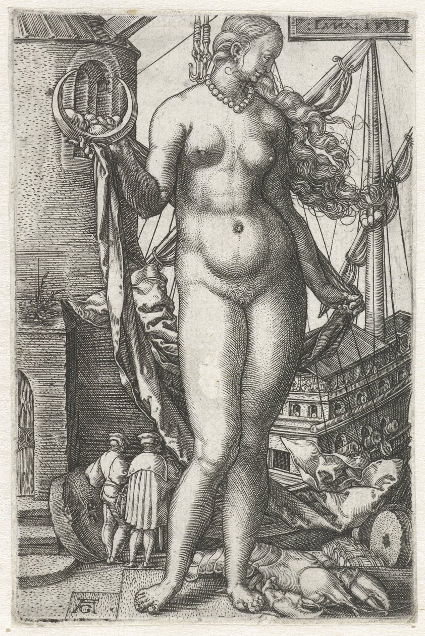 Luna (titul na předmětu) Diana Sedm planet (název série) od Heinrich Aldegrever