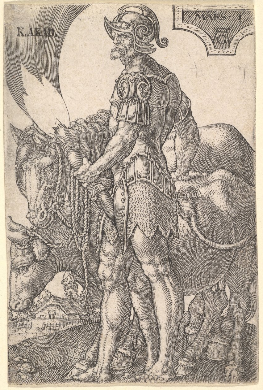 Mars, ze Sedmi planet, 1533. od Heinrich Aldegrever