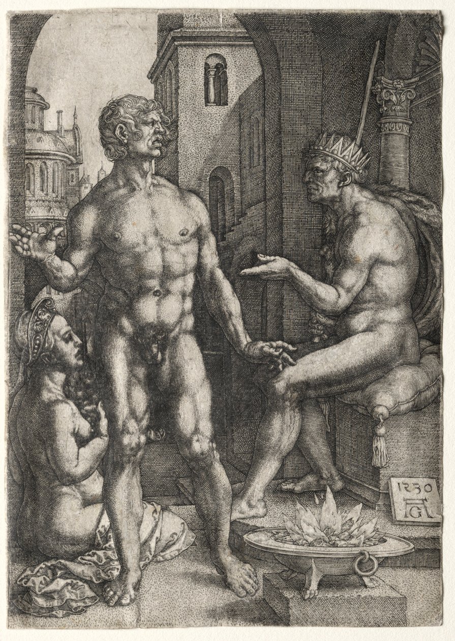 Mucius Saevola, 1530 od Heinrich Aldegrever