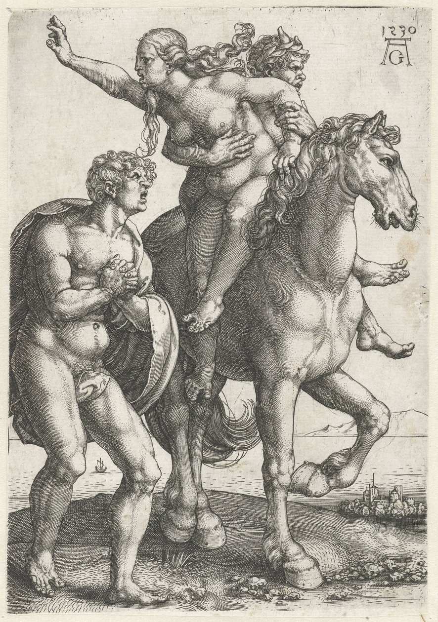Únos ženy satyrem od Heinrich Aldegrever