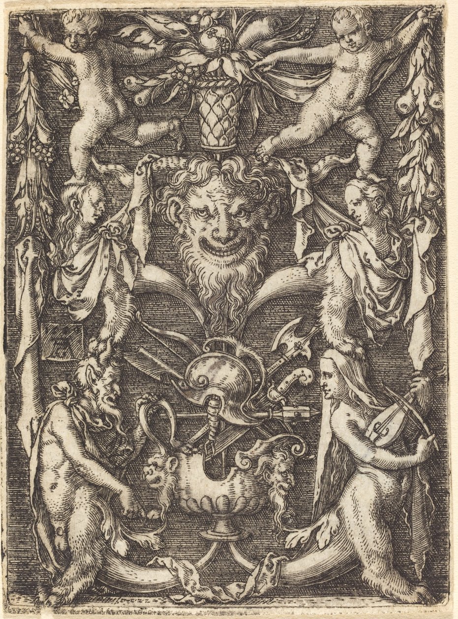 Ornament s maskou od Heinrich Aldegrever