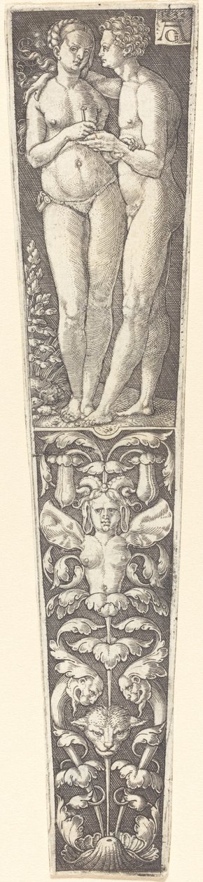 Ornament s nahým párem, 1532. od Heinrich Aldegrever