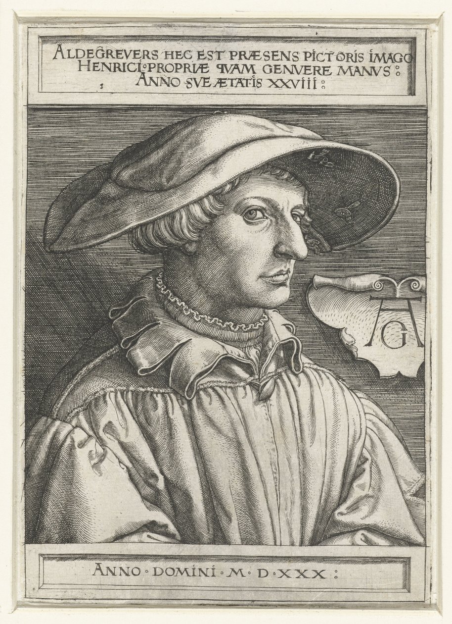 Autoportrét od Heinrich Aldegrever