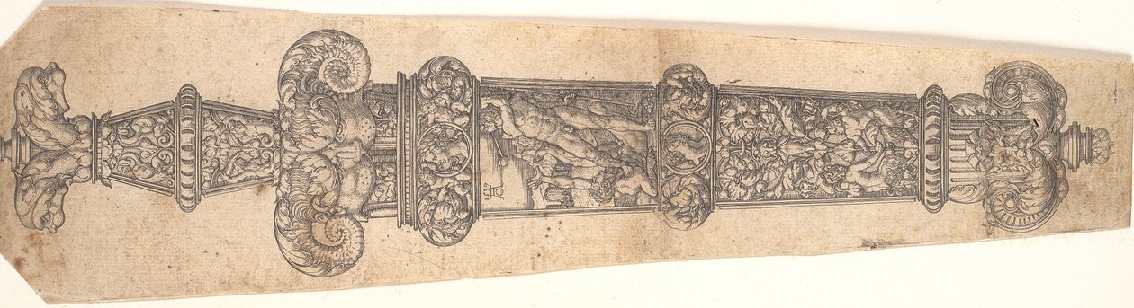 Design pláště s Cainem a Abelem od Heinrich Aldegrever