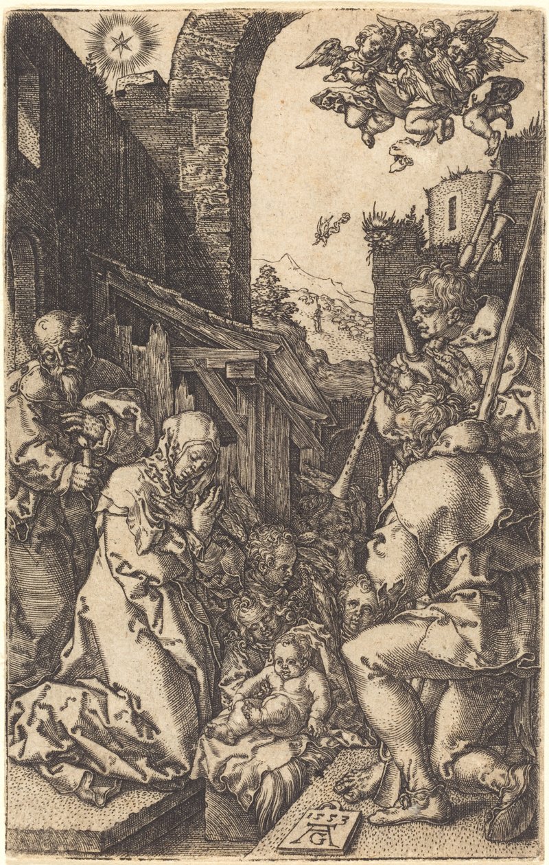 Narození Páně, 1553. od Heinrich Aldegrever