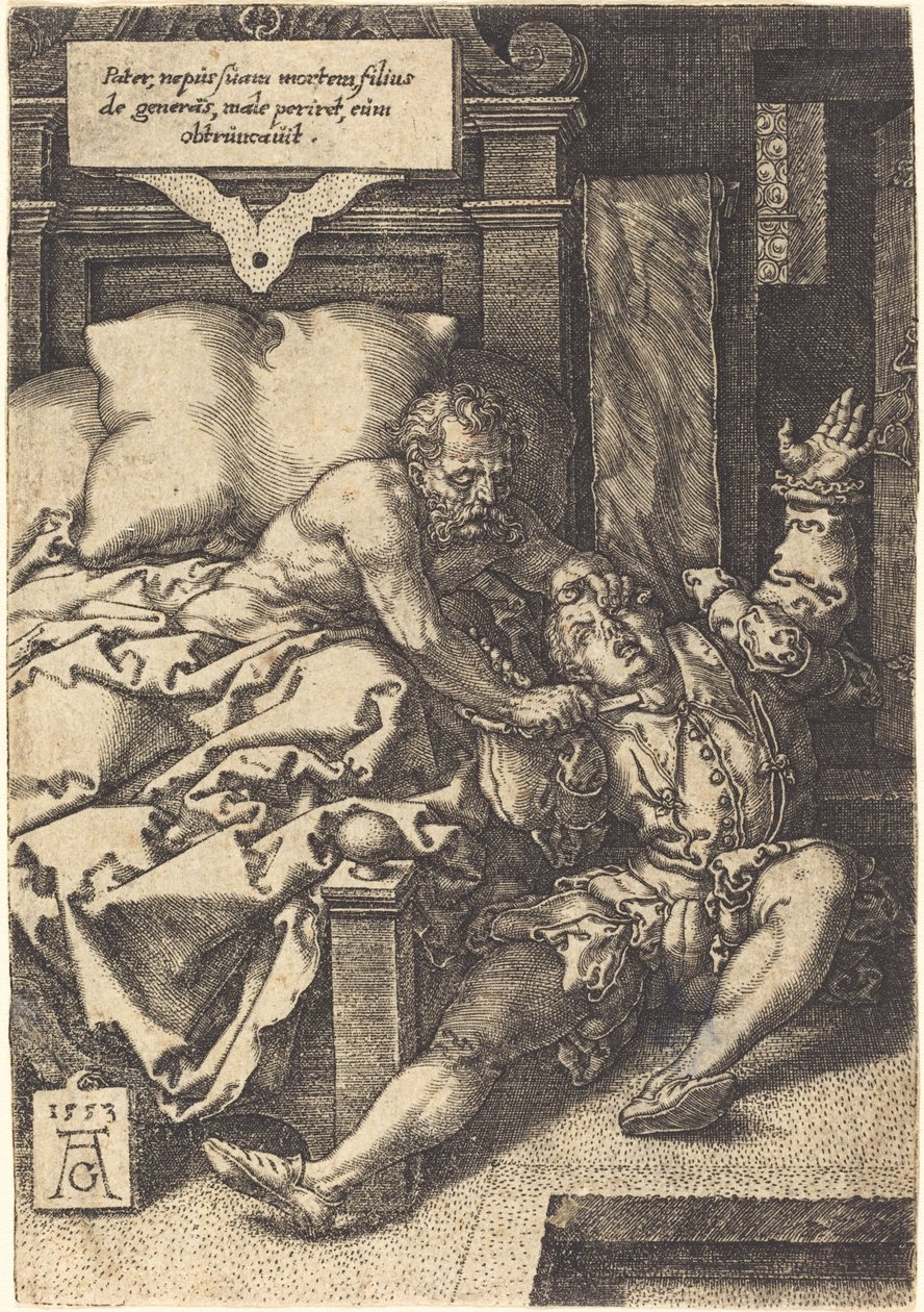 Přísný otec od Heinrich Aldegrever