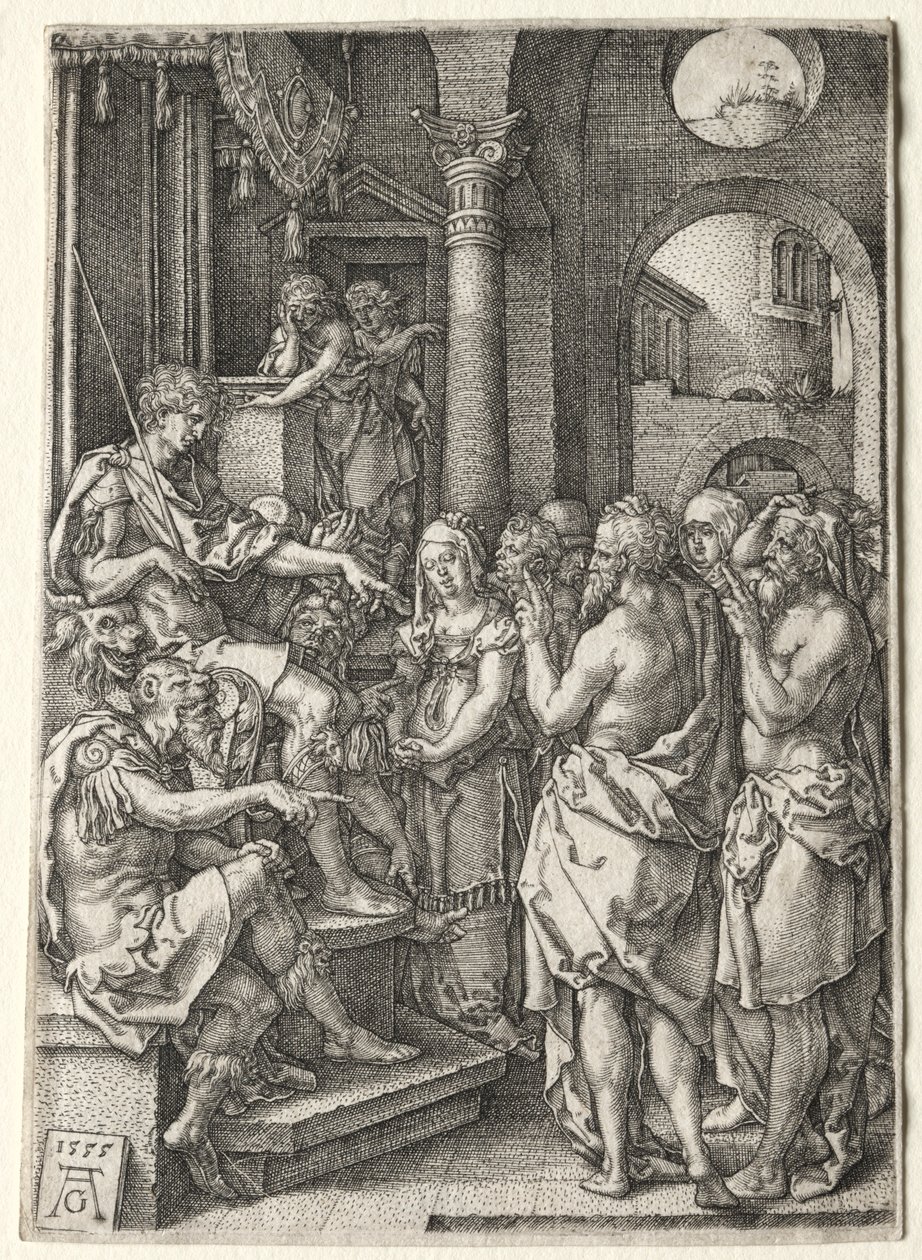 Příběh Susanny: Susanna obviněná z cizoložství, 1555. od Heinrich Aldegrever