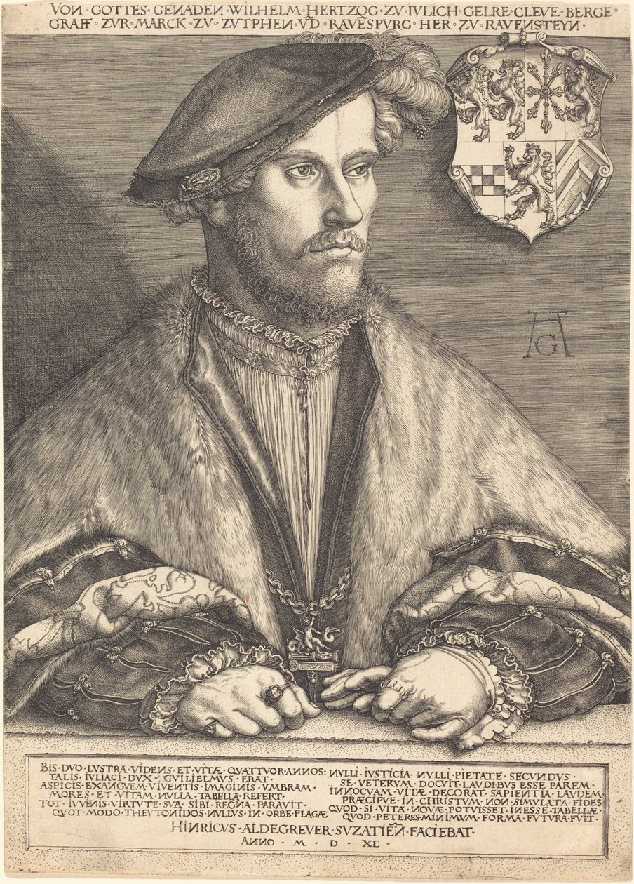 Wilhelm V, vévoda z Julichu, Cleve a Berg, 1540. od Heinrich Aldegrever