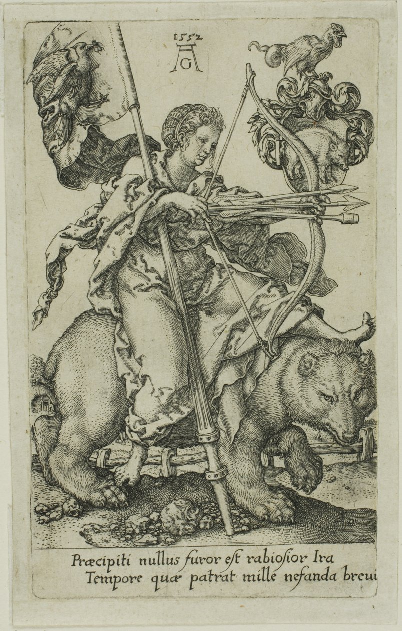 Wrath, od Neřestí od Heinrich Aldegrever