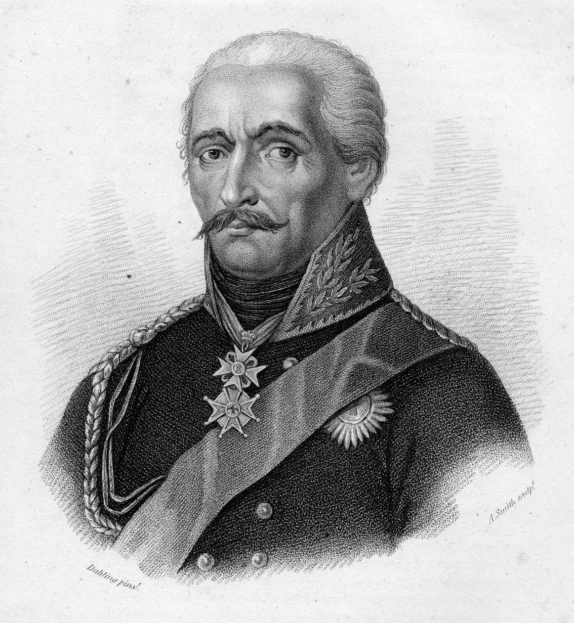 Generál Gebhard Leberecht von Blücher, rytý Adam Smith (rytina) od Heinrich Anton Dahling