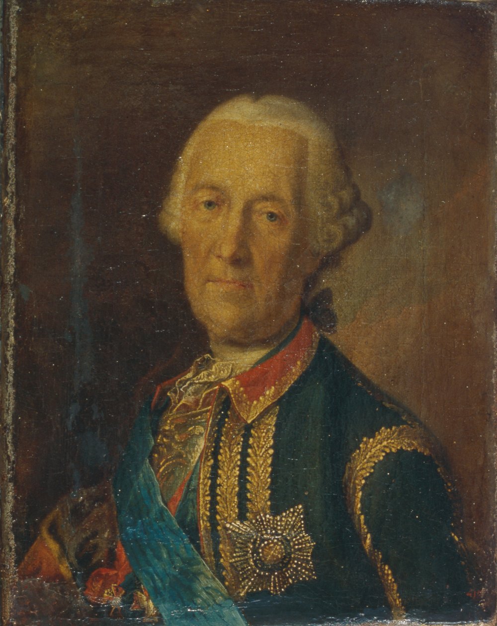 Portrét polního maršála a politika hraběte Burkharda Christopha von Munnich 1683-1767, 1764 od Heinrich Buchholz