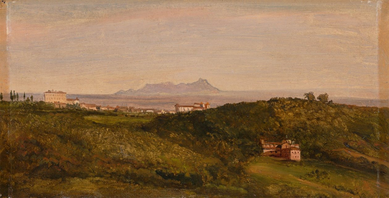 Heinrich Bürkel - Pohled na Monte Circeo. Kolem roku 1853 od Heinrich Burkel