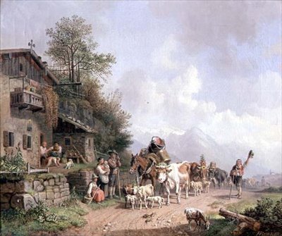 Návrat stáda od Heinrich Burkel