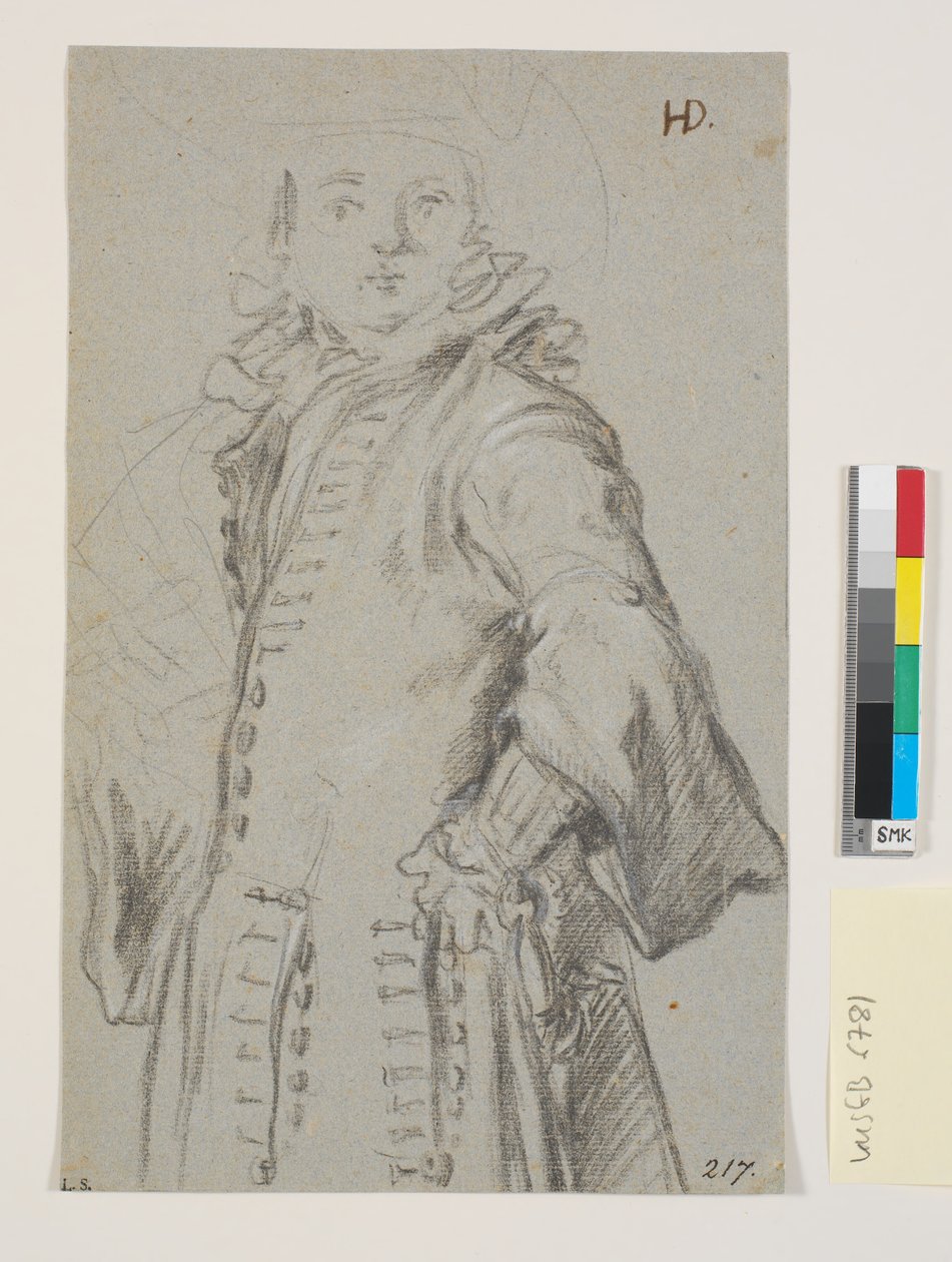 Studie pro mužský portrét, 3/4 figura od Heinrich Dittmers