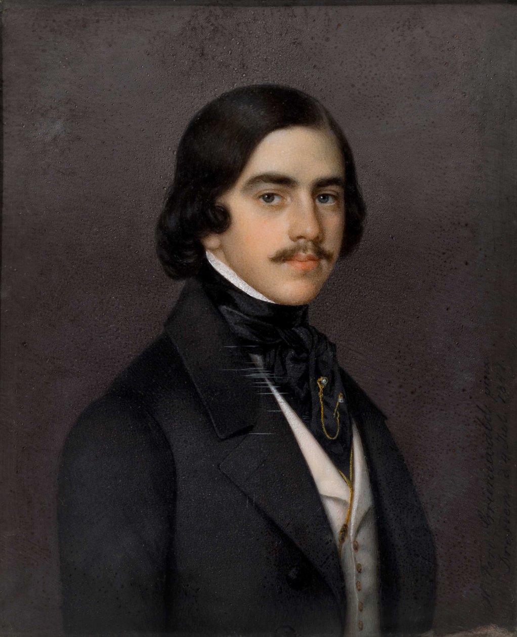 Portrét Michaila Alexandroviče Bakunina 1814-1876, 1841. od Heinrich Ferdinand Grünewald