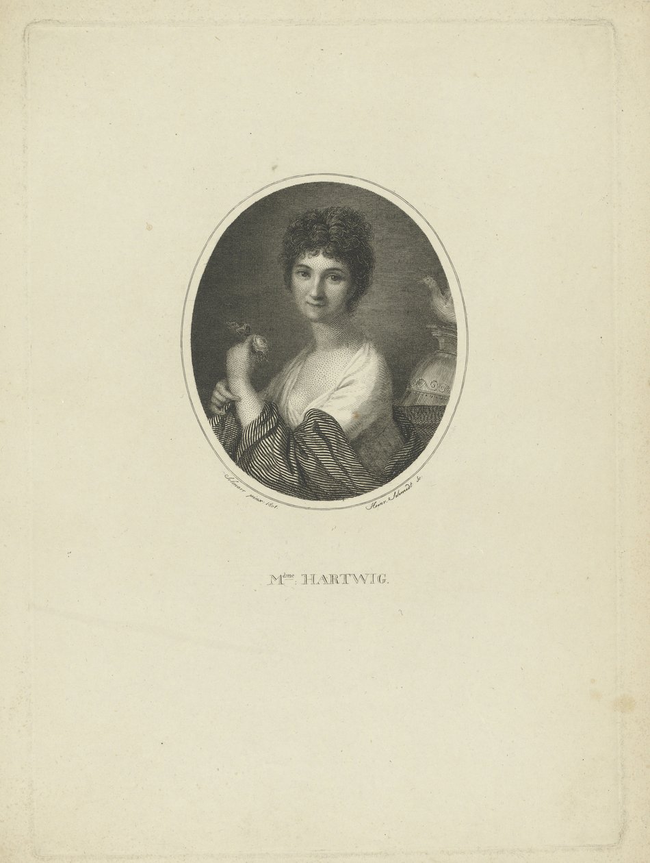 Portrét herečky Friederike Wilhelmine Hartwig 1777-1849, c. 1801 od Heinrich Friedrich Thomas Schmidt