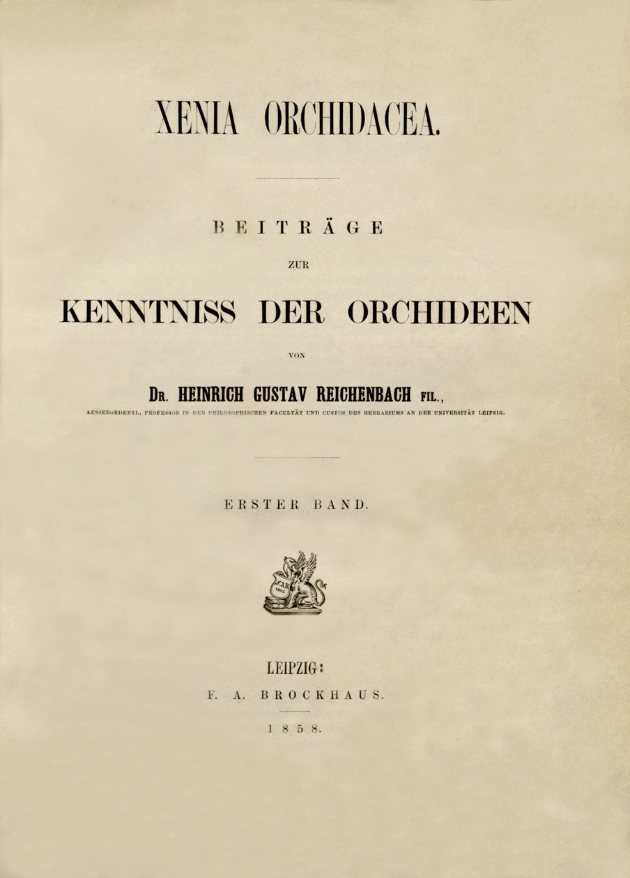 Titulní strana od Heinrich Gustav Reichenbach