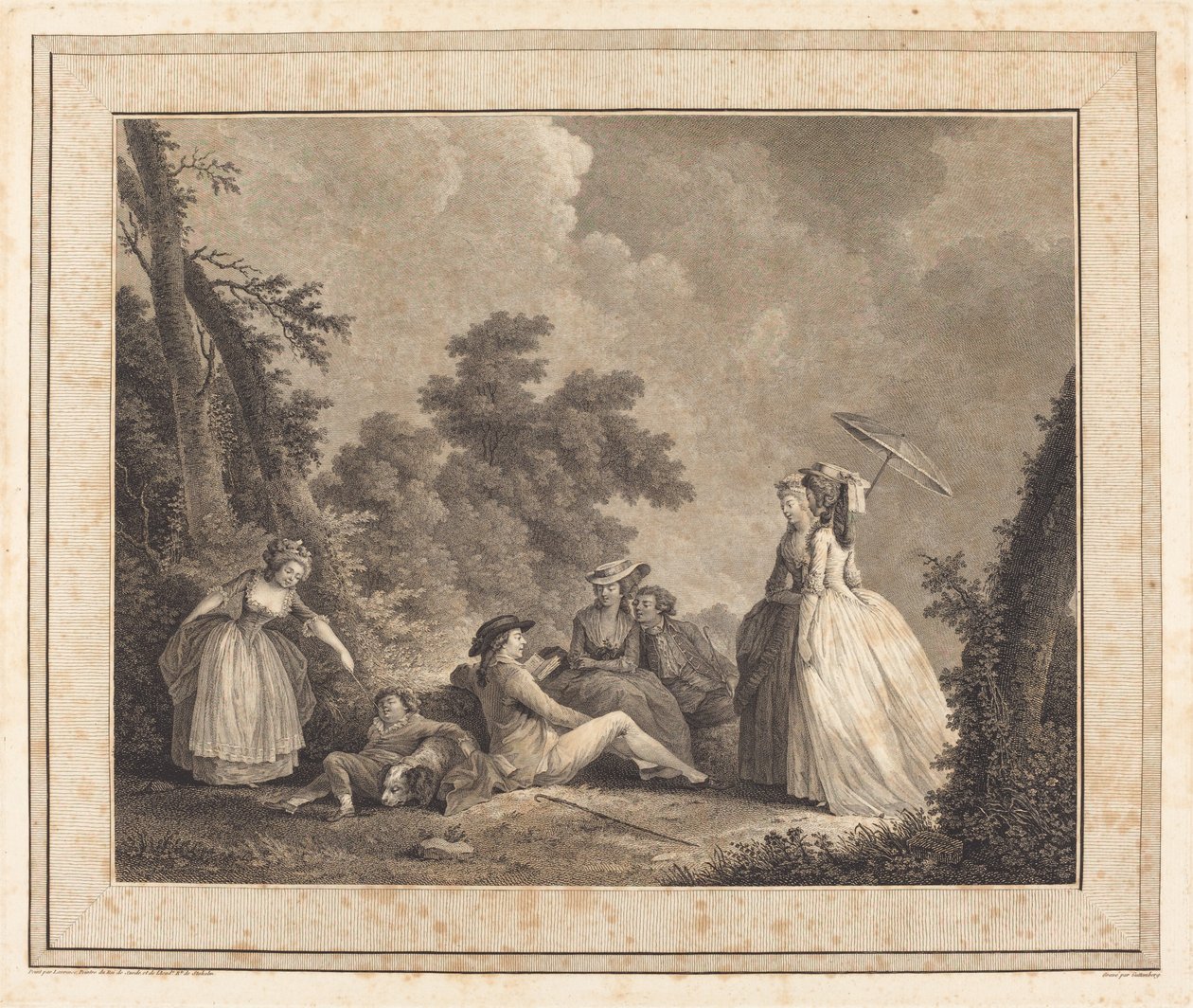 Merkur z Francie od Heinrich Guttenberg after Nicolas Lavreince