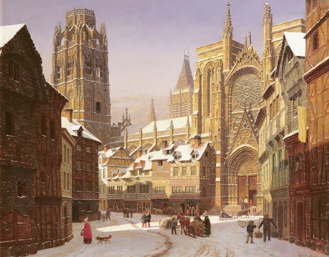 Nizozemské katedrální město od Heinrich Hansen