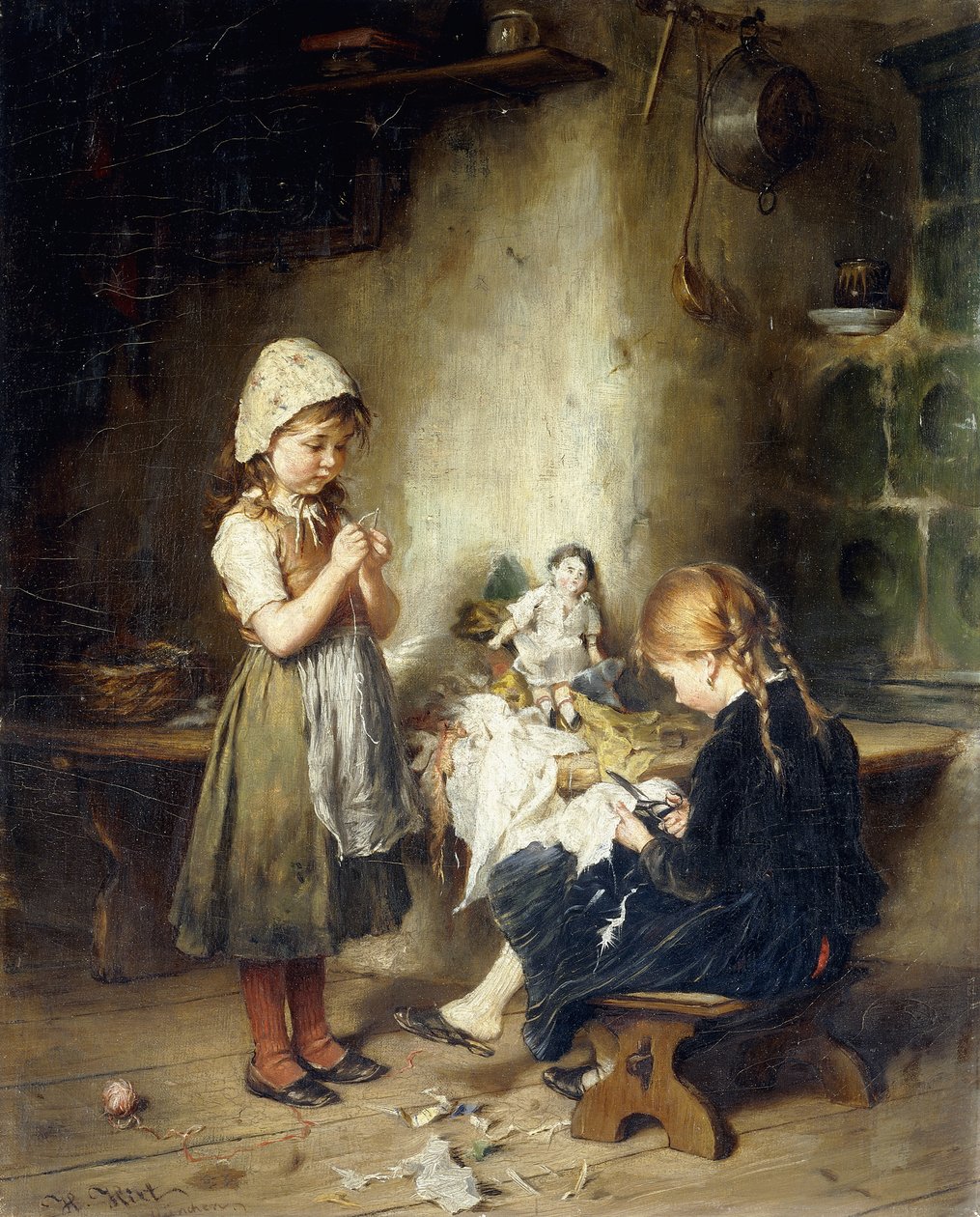 Mladé švadleny od Heinrich Hirt