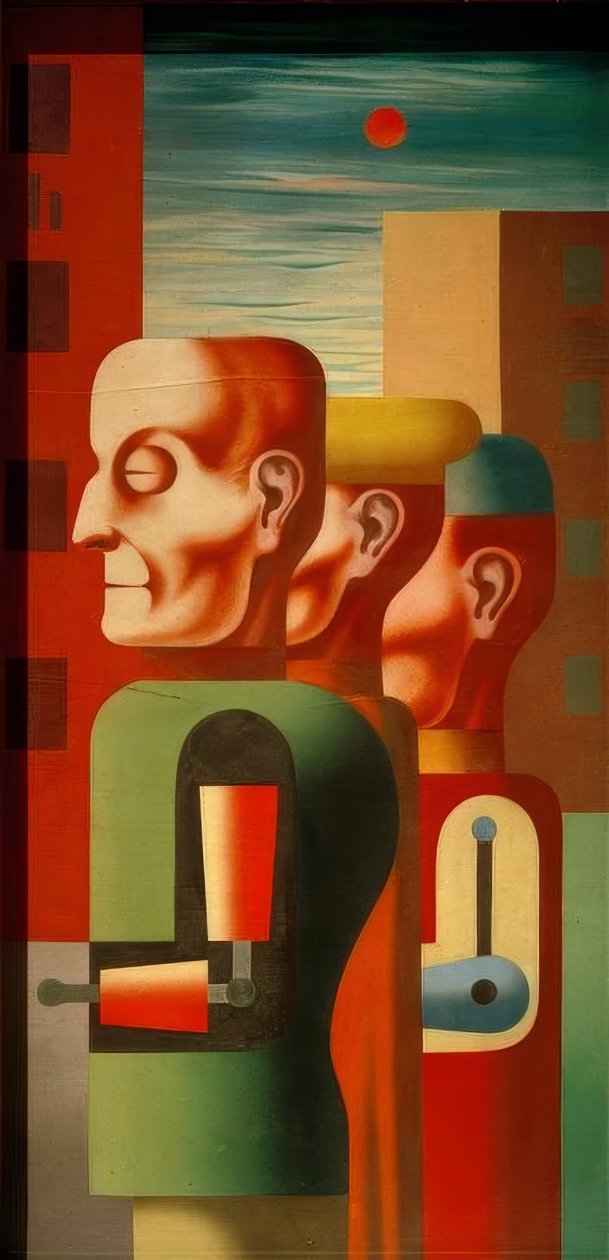 H. Hoerle, Tři invalidé od Heinrich Hoerle